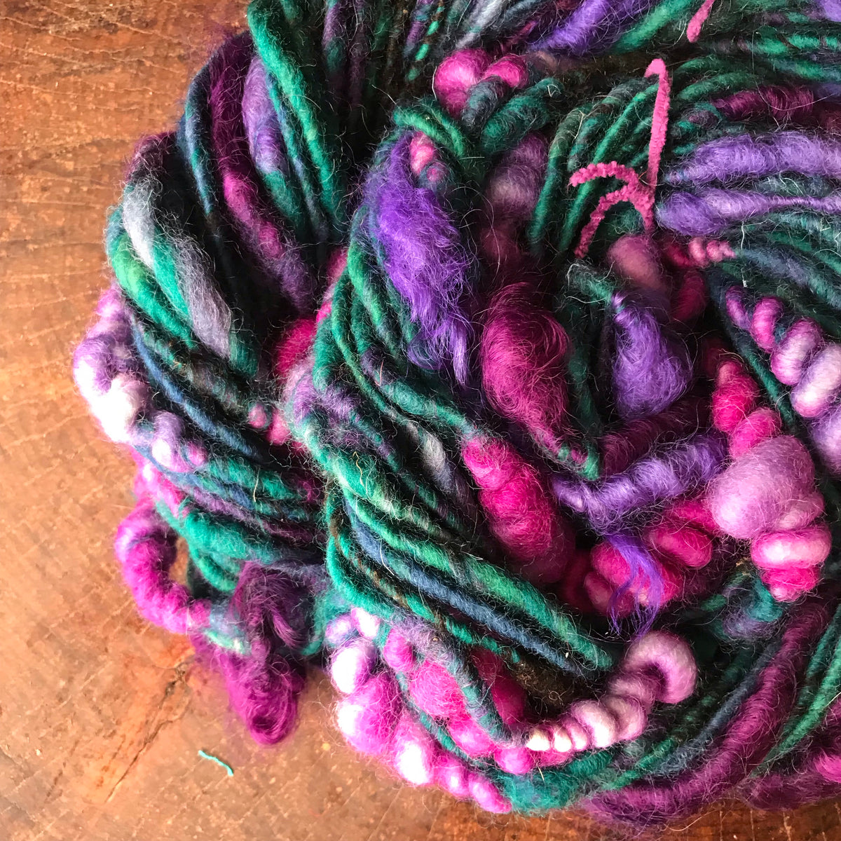 Teal purple art yarn 130g 36y - Mynoush