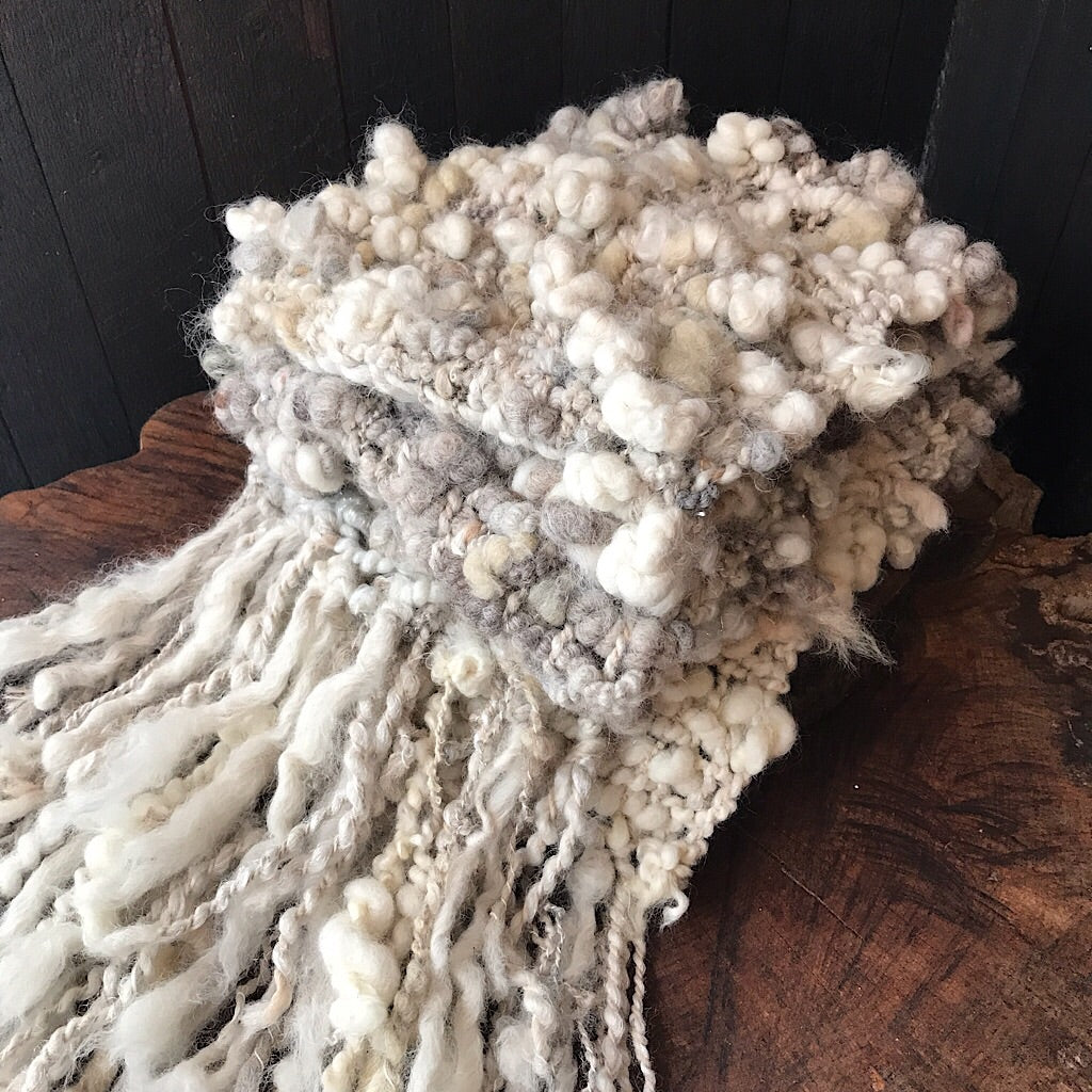 Woven alpaca scarf