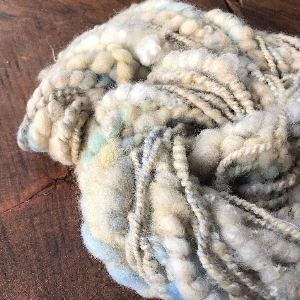 Snowy sky Art yarn
