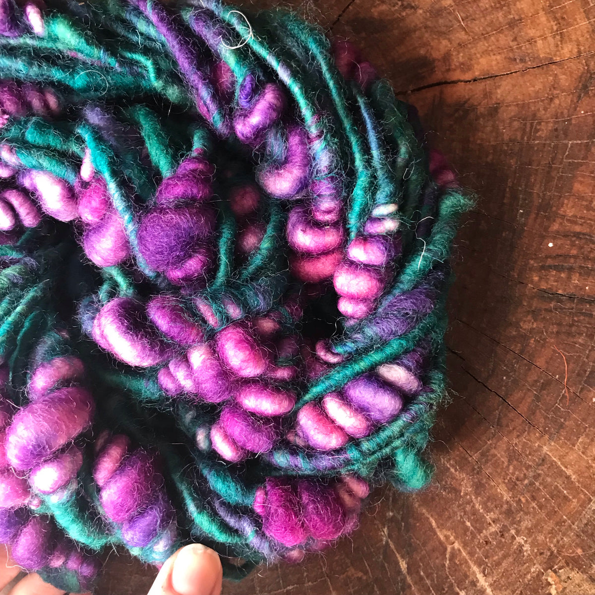 Teal purple art yarn 100g 15y - Mynoush