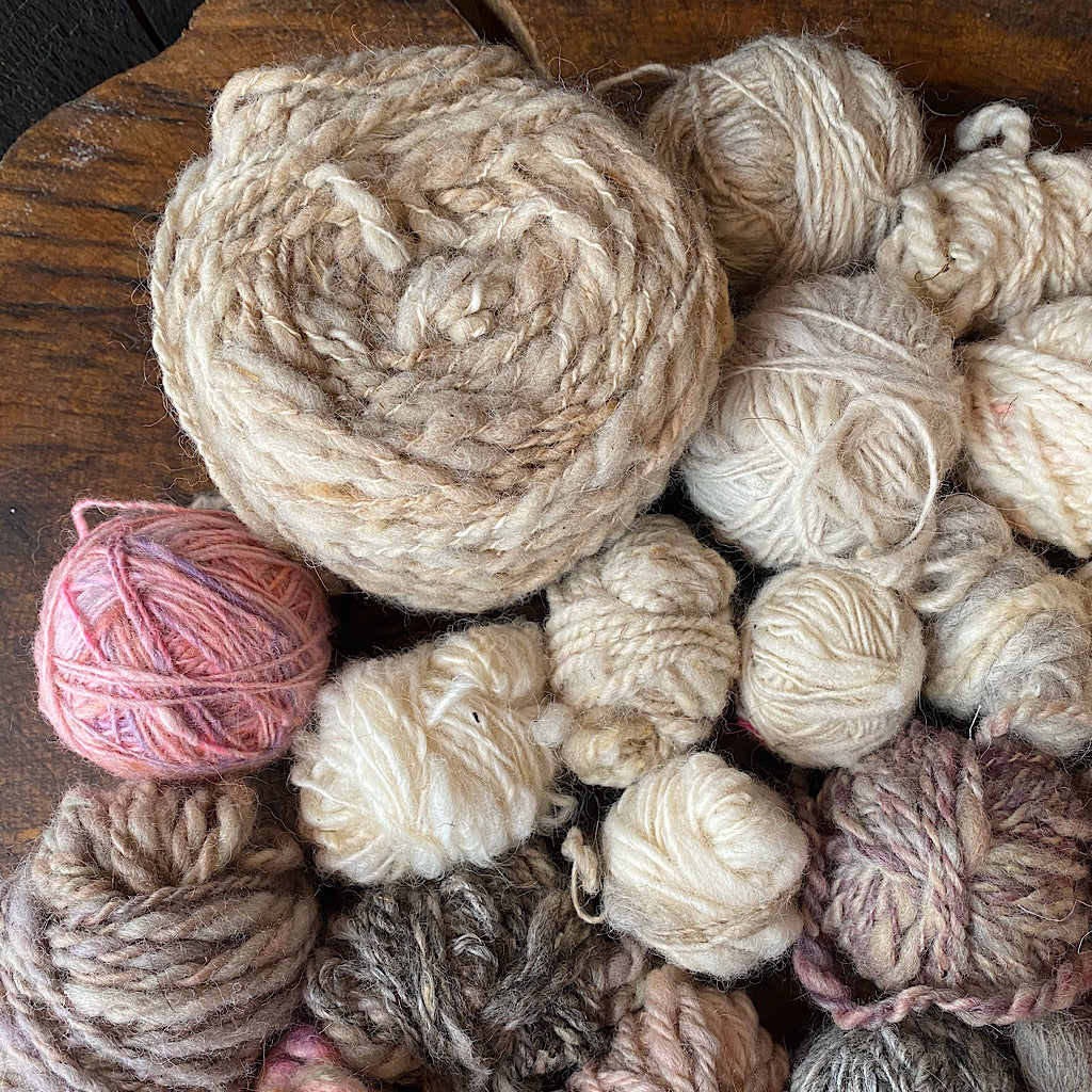 Clearance of hand spun yarns