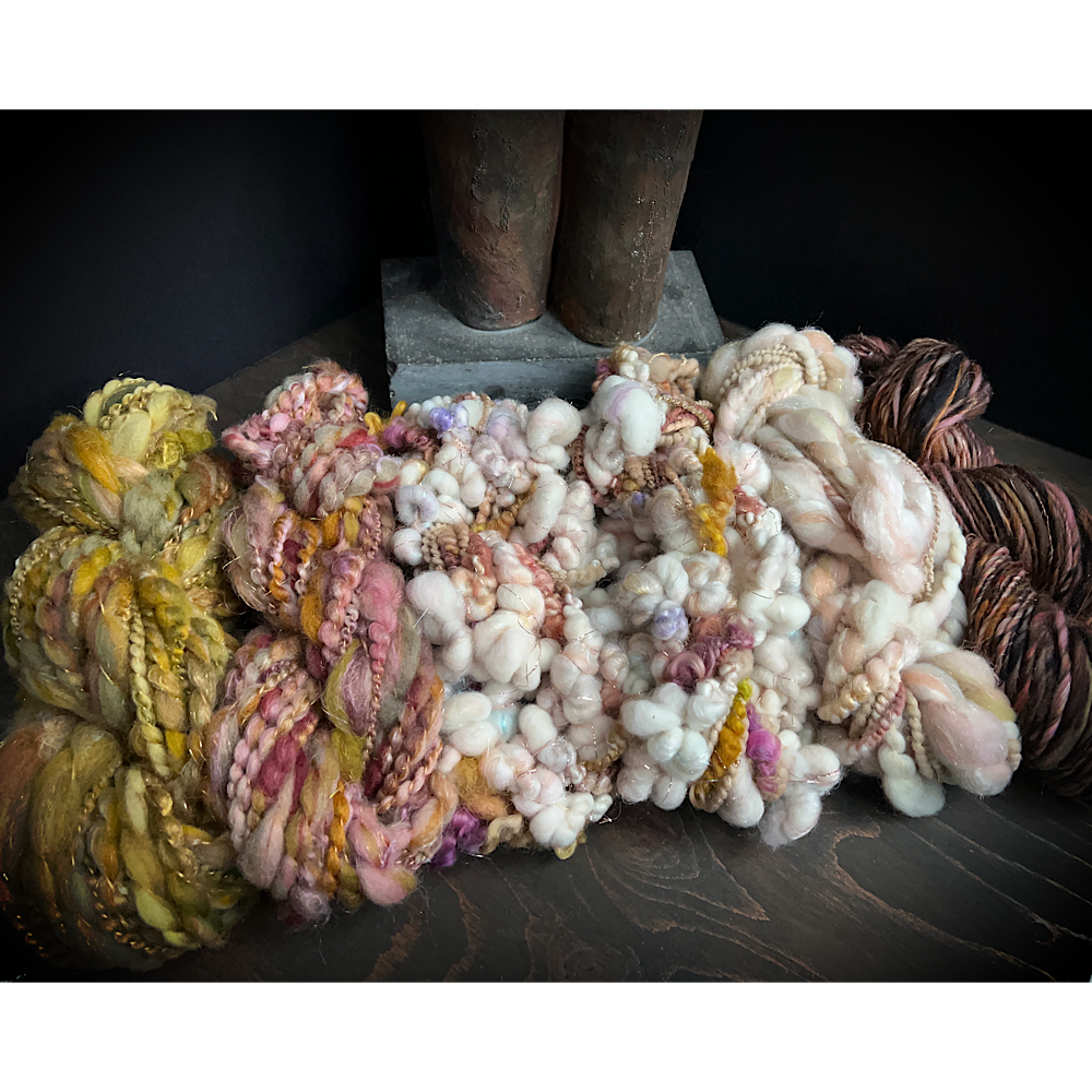“Golden Rose” Scarf weaving art yarn assortment