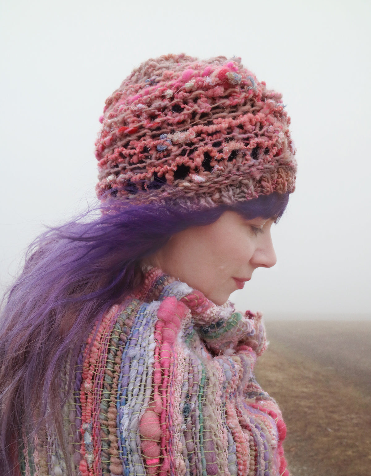 Pink knitted woman hat | Tuque rose en tricot|16”-21” - Mynoush