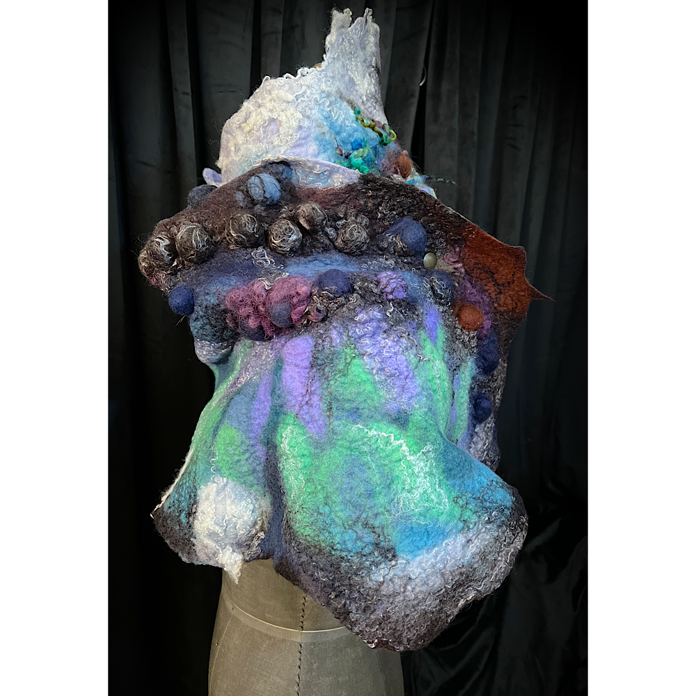 Cosmic Breath - felted scarf