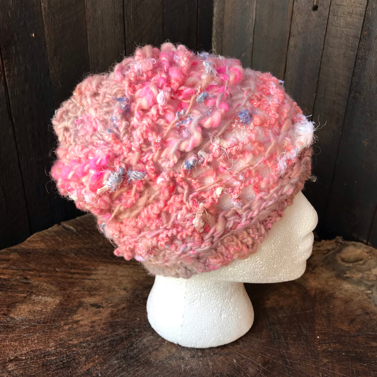 Pink knitted woman hat | Tuque rose en tricot|16”-21” - Mynoush