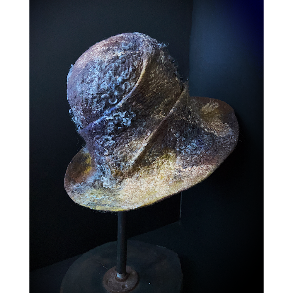 Felted cloche hat- 23”