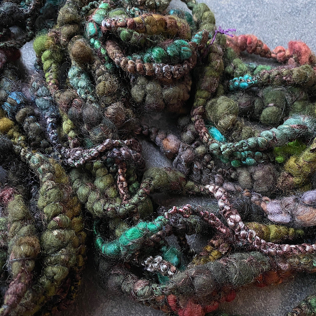 Pine forest Jumbo boucle art yarn