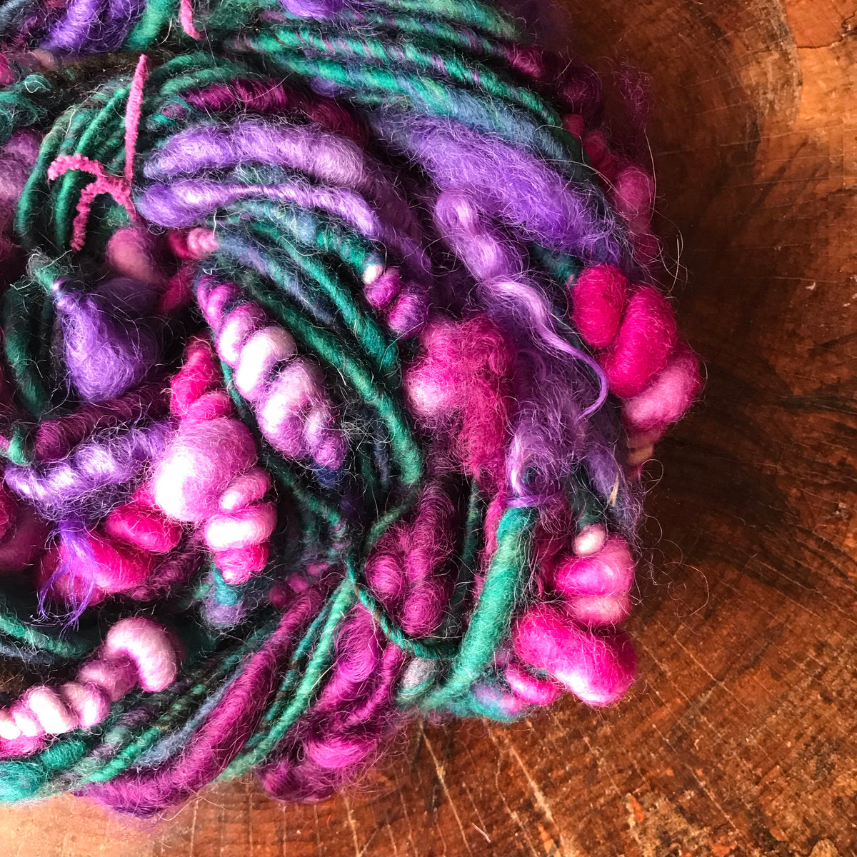 Teal purple art yarn 130g 36y - Mynoush