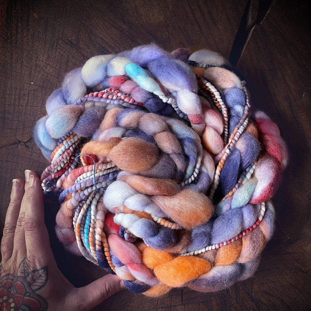 Après l’orage Extreme thick and thin merino yarn