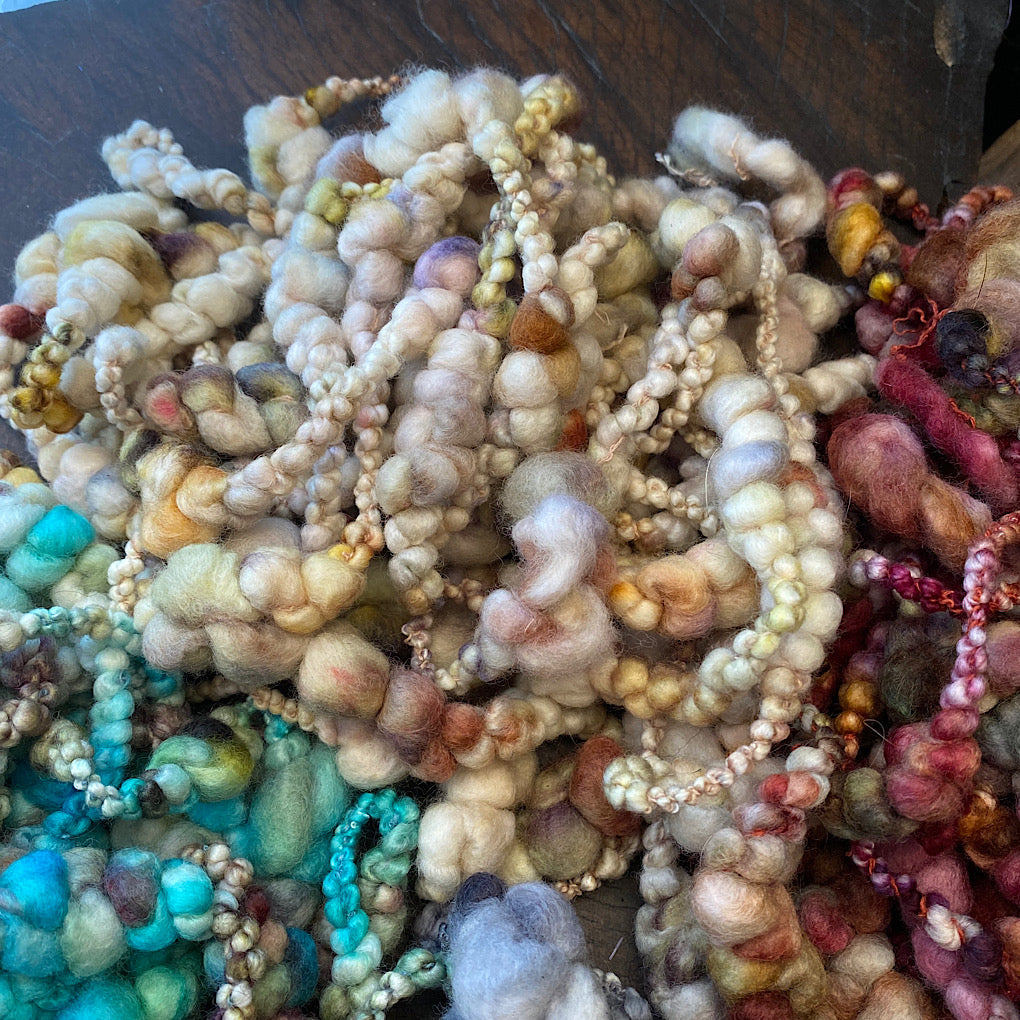 Large lot of mini art yarn - weaver kit