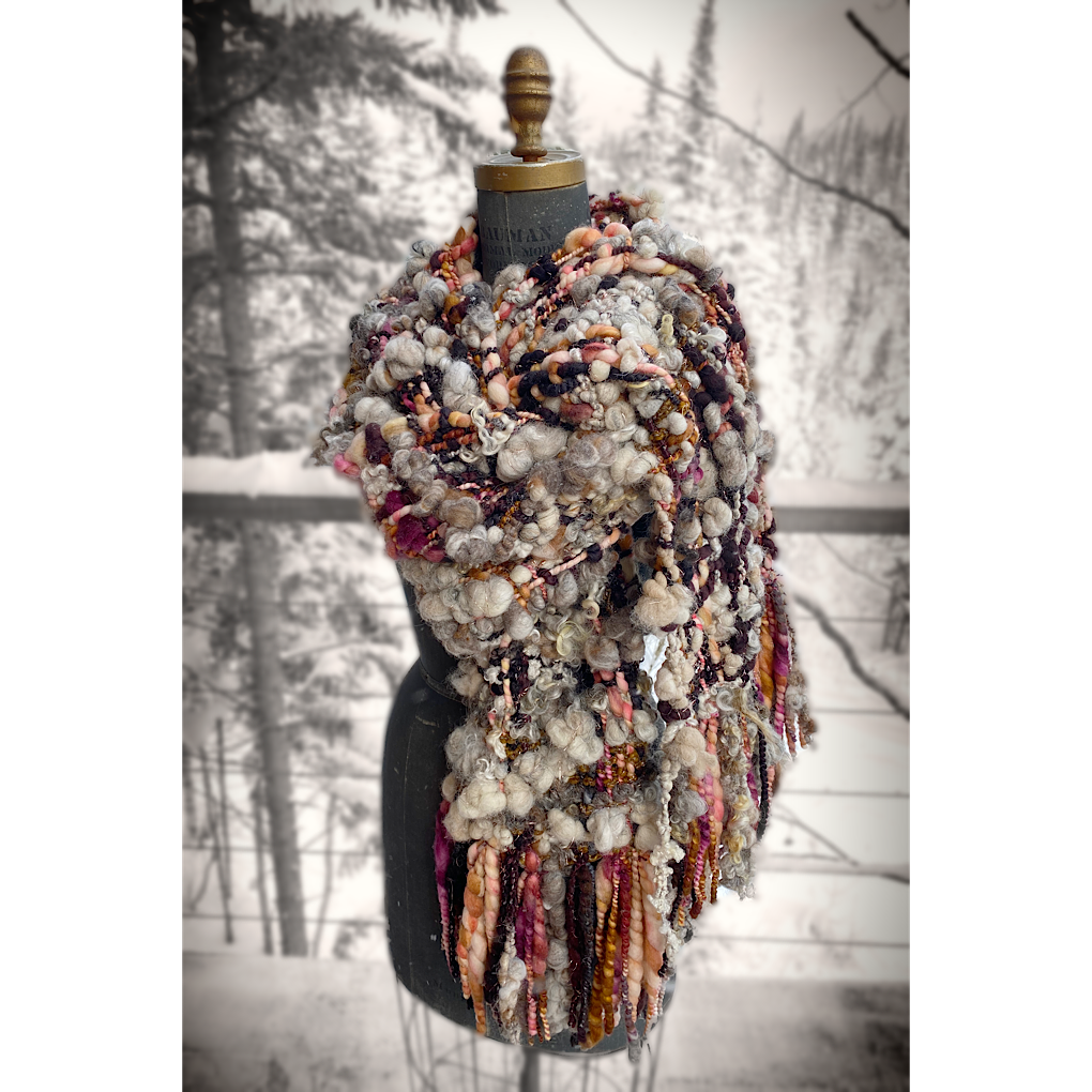 Trees are blushing- Woven scarf