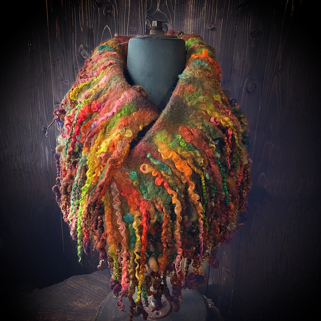 Woodland felted collar