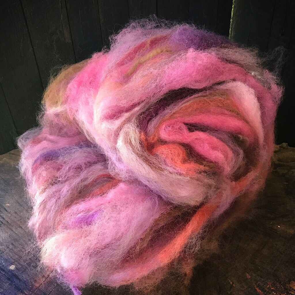 Art batt for spinning and felting