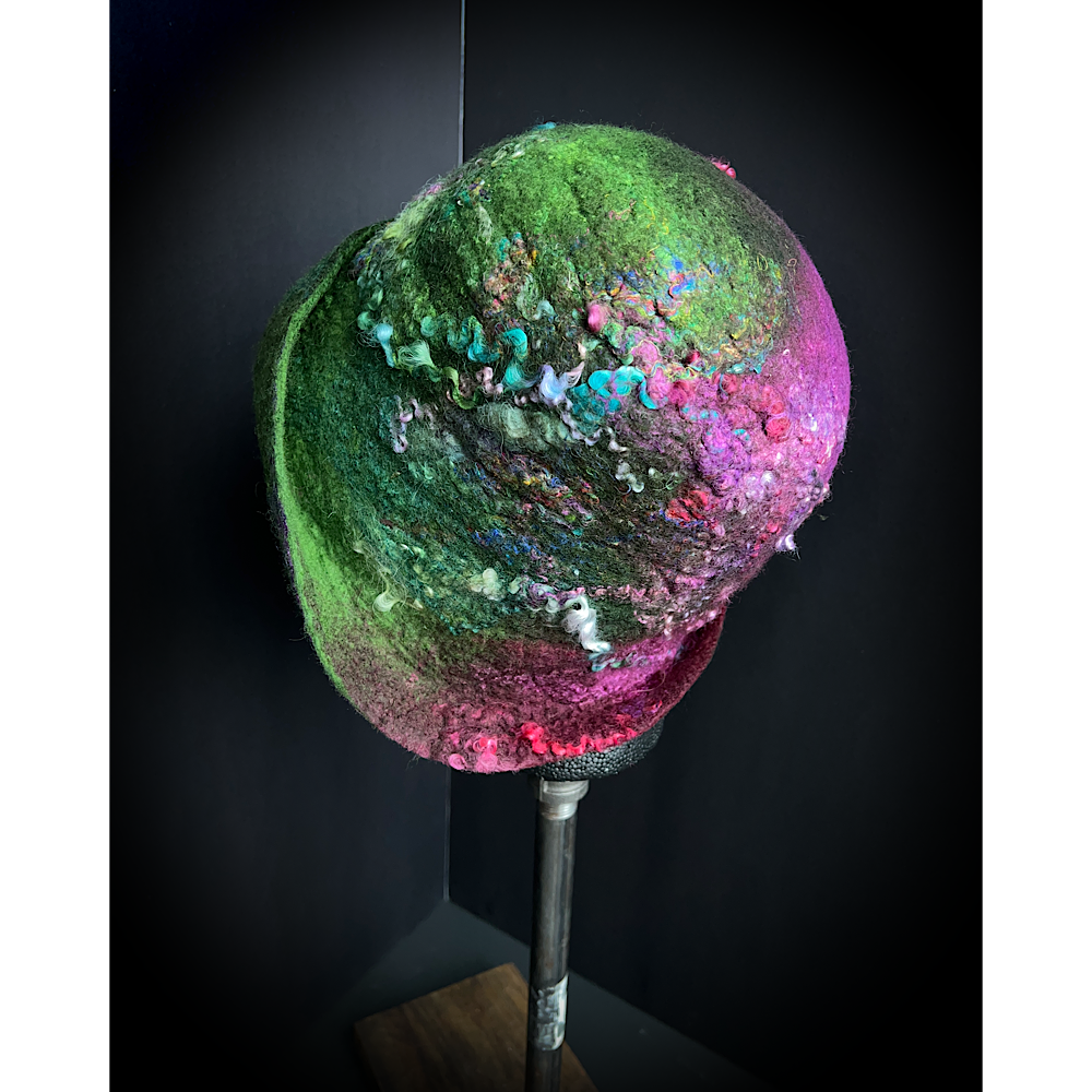 Felted flapper’s hat- 23.5”