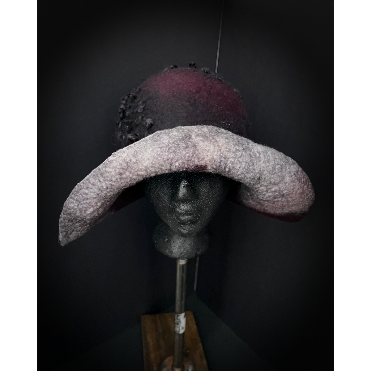 Felted flapper’s hat size 23.5”