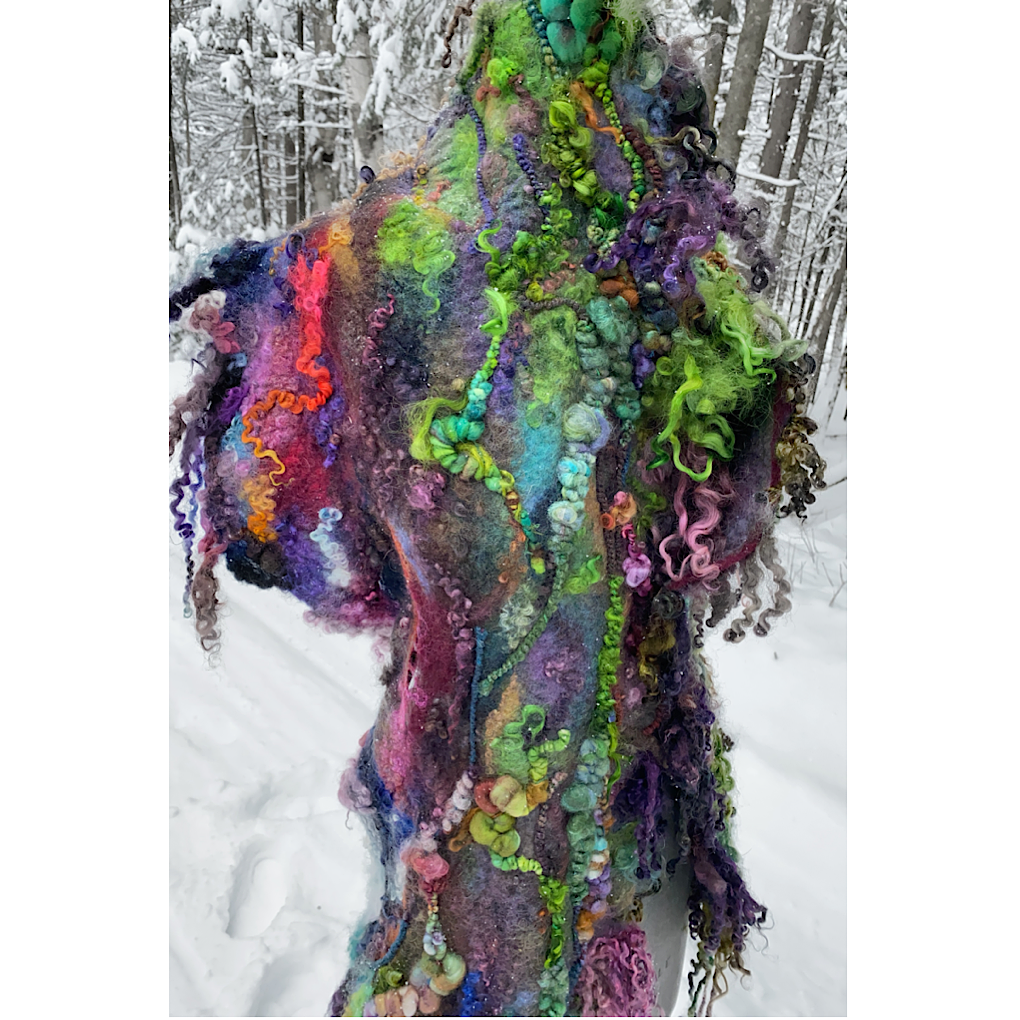 Crépuscule Felted scarf