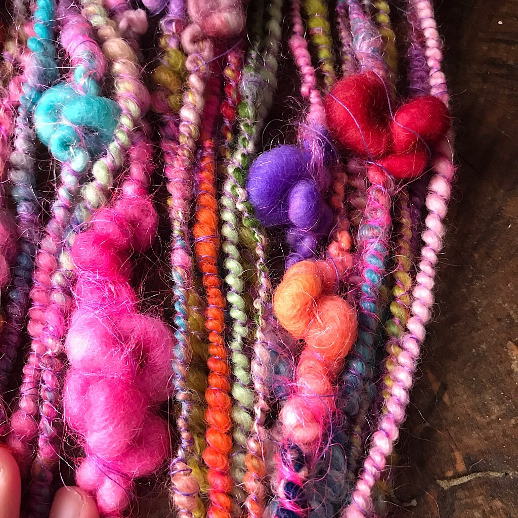 Pink graffiti art yarn