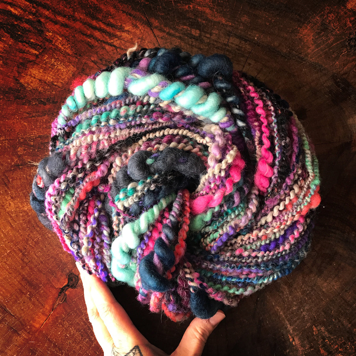 Blue multi art yarn 100g - Mynoush