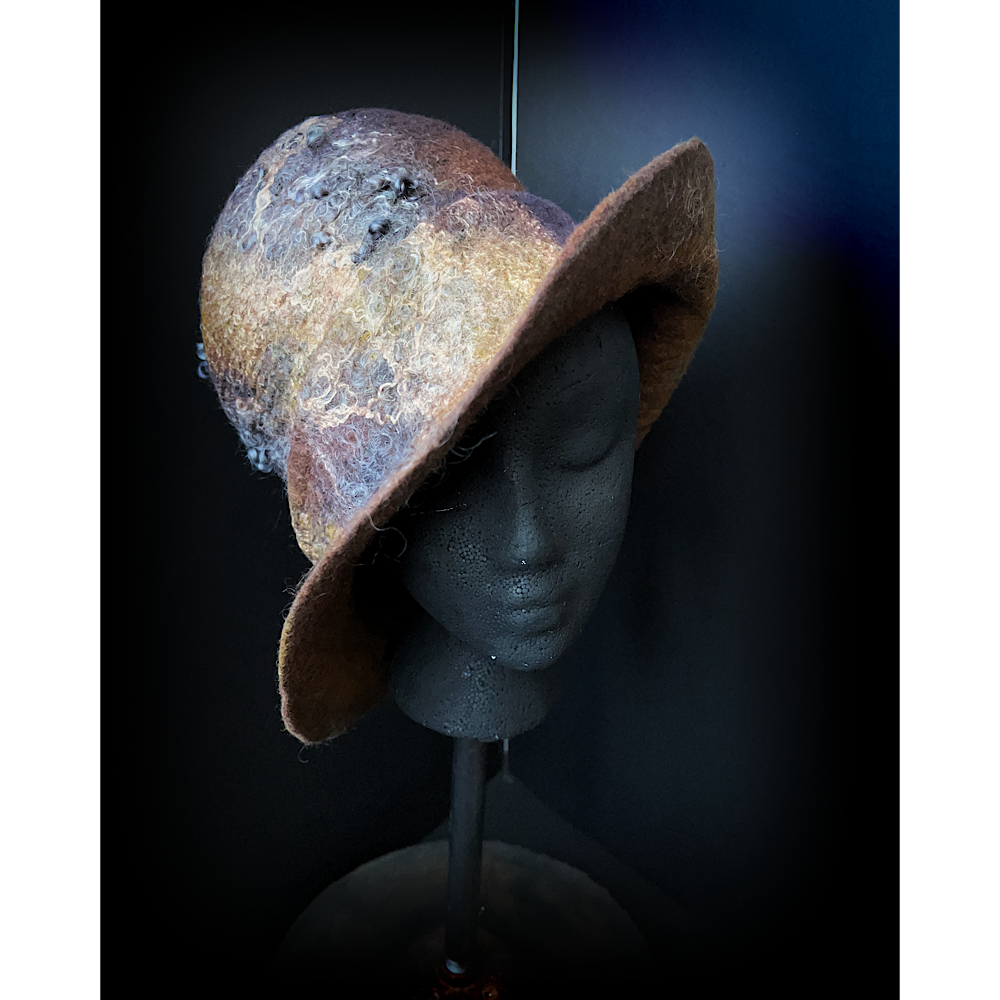 Felted cloche hat- 23”