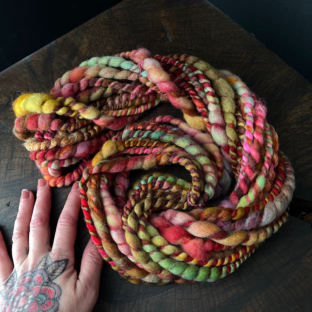 Nostalgia - jumbo 2 ply spiral art yarn