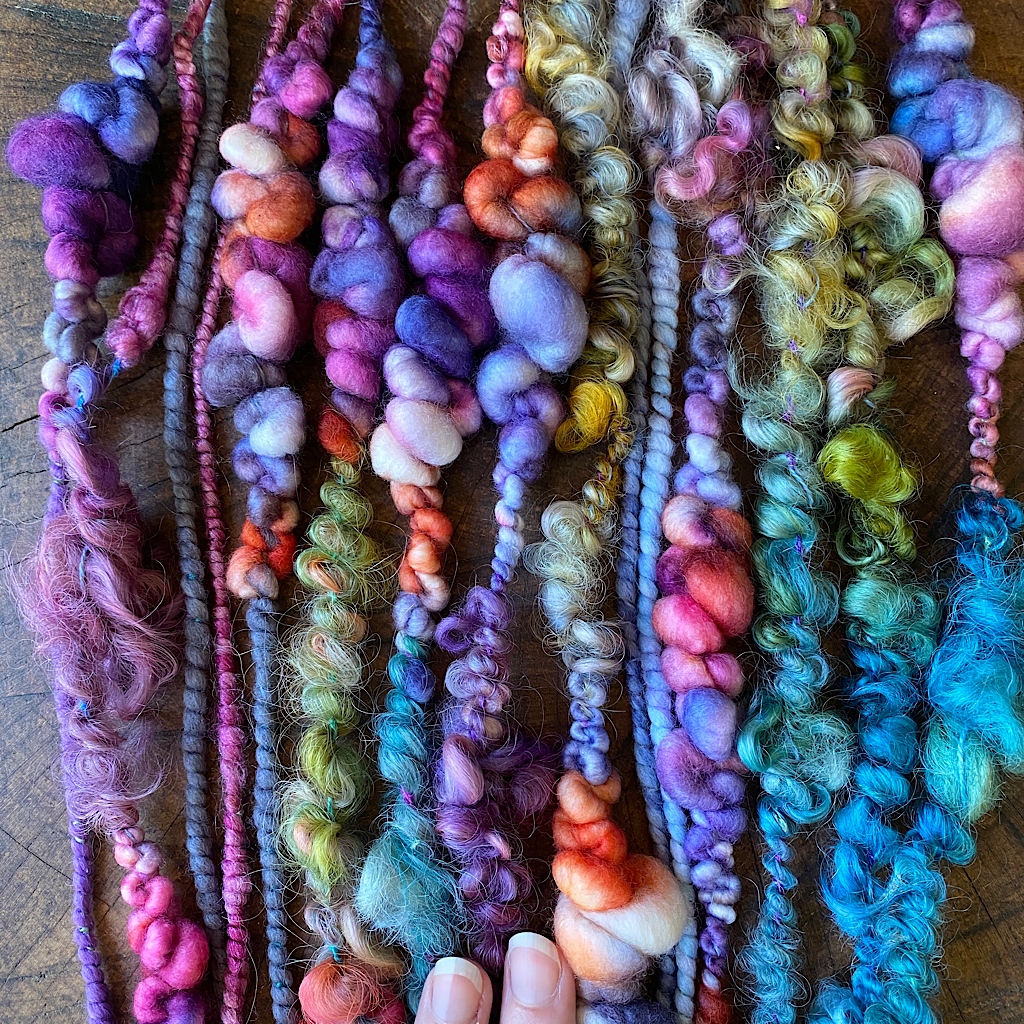 Blue sunset art yarn