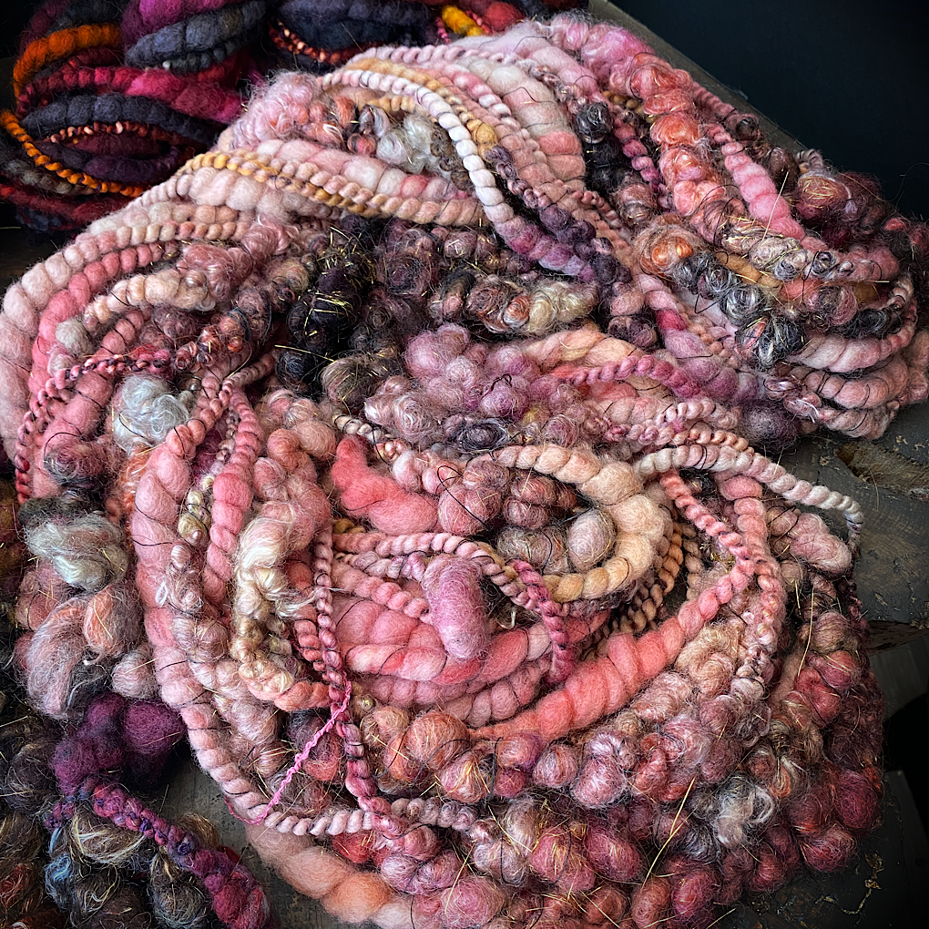 Scarf weaving hand spun art yarn Kit