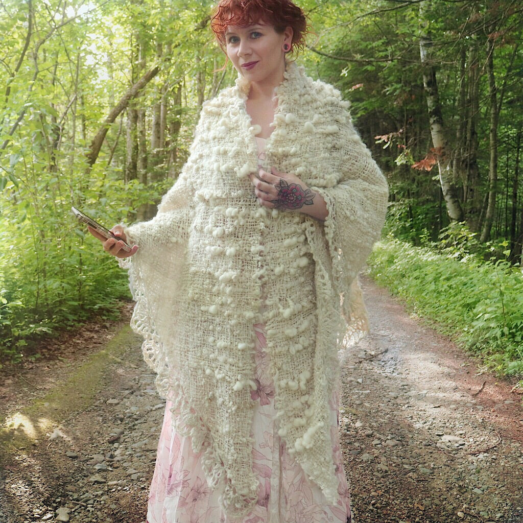 Wool wedding shawl