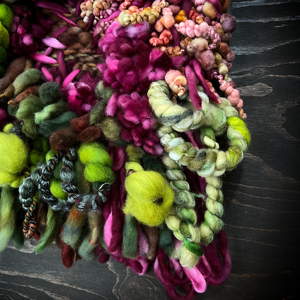 Blooming times - woven wall art