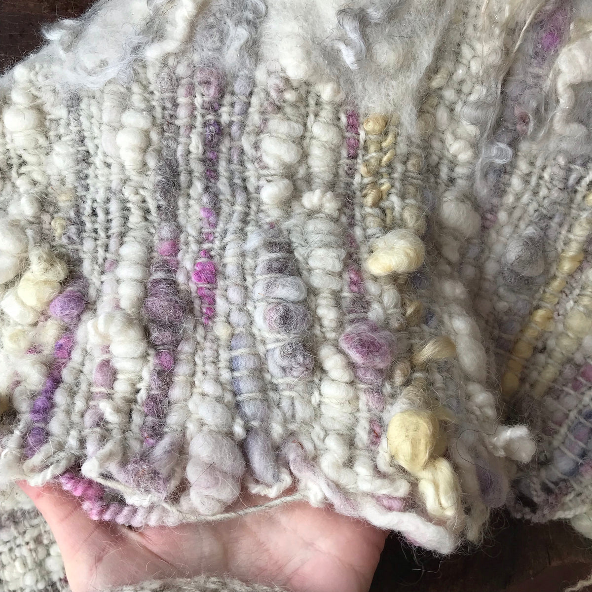 Hand woven and Felted Hooded SCARF | ready to ship | One size 35” x 10” - Mynoush