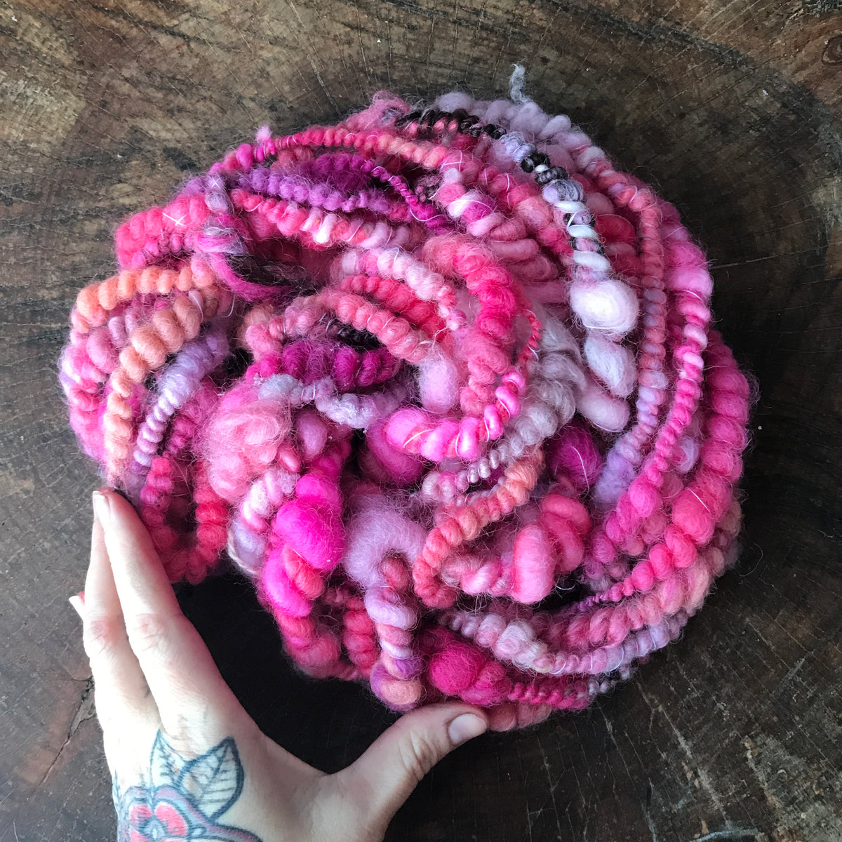 Pink art yarn 65g - Mynoush