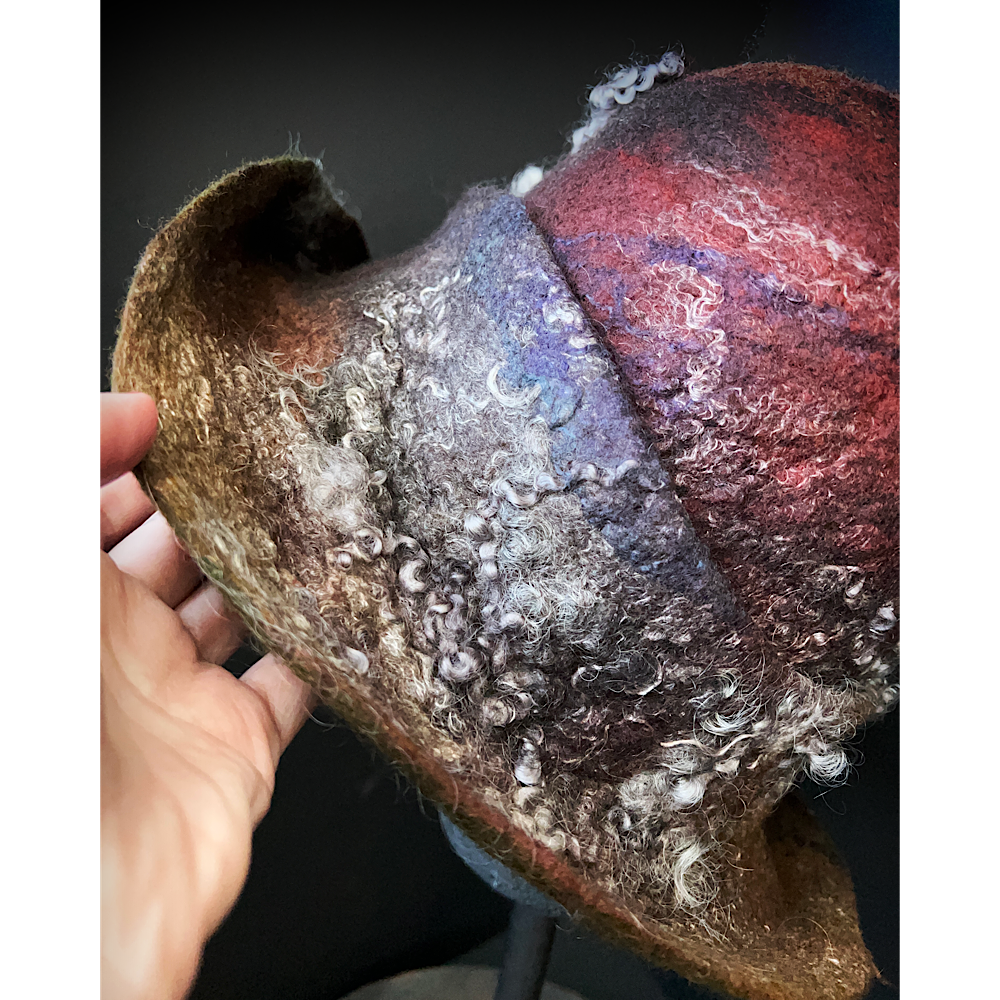 Felted cloche hat- 24”