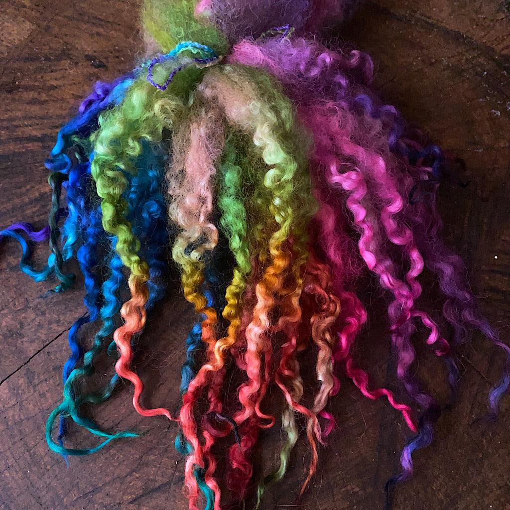 Wool locks for spinning and felting