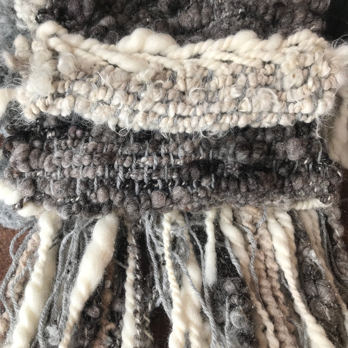 Giant Grey scarf 100% Wool - Foulard Géant 100% laine gris - Mynoush