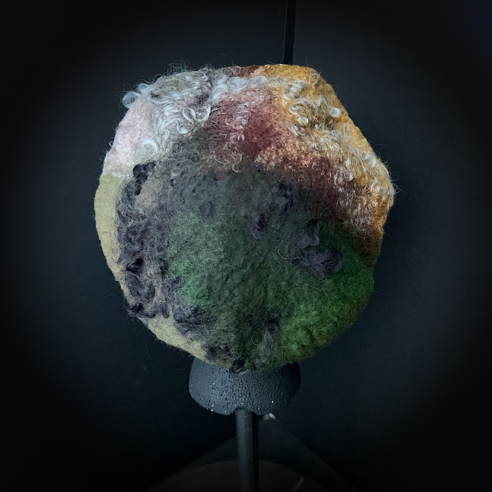 Felted beret size 21” small