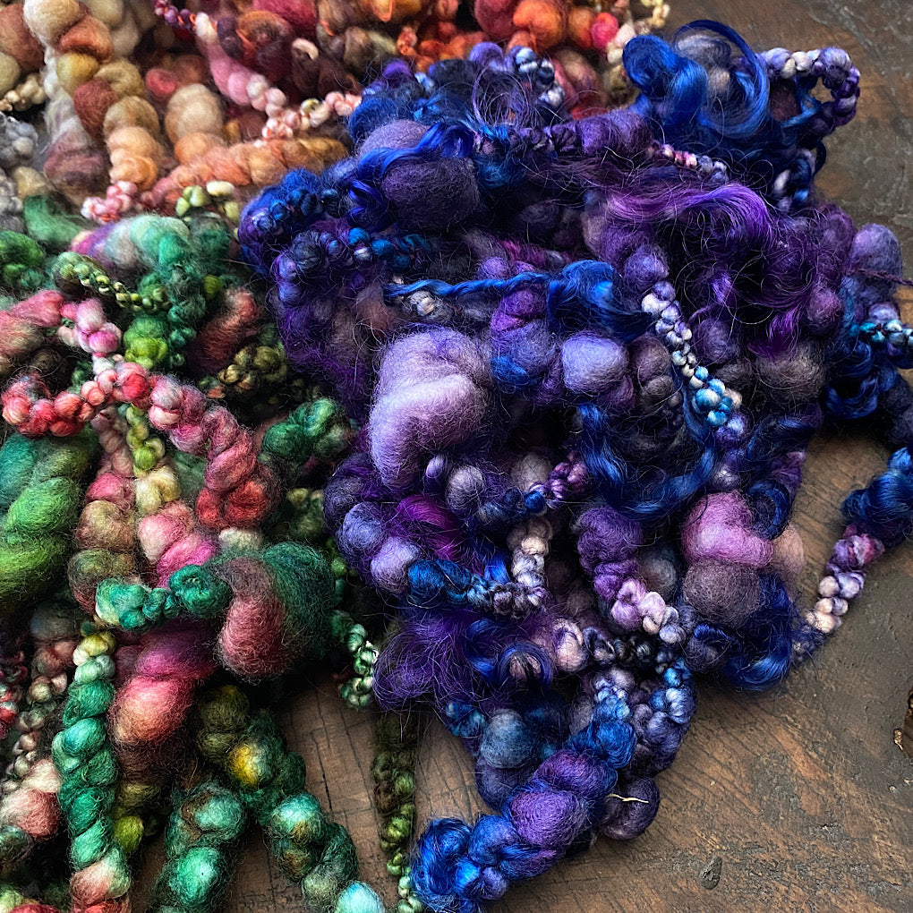 Large lot of mini art yarn - weaver kit