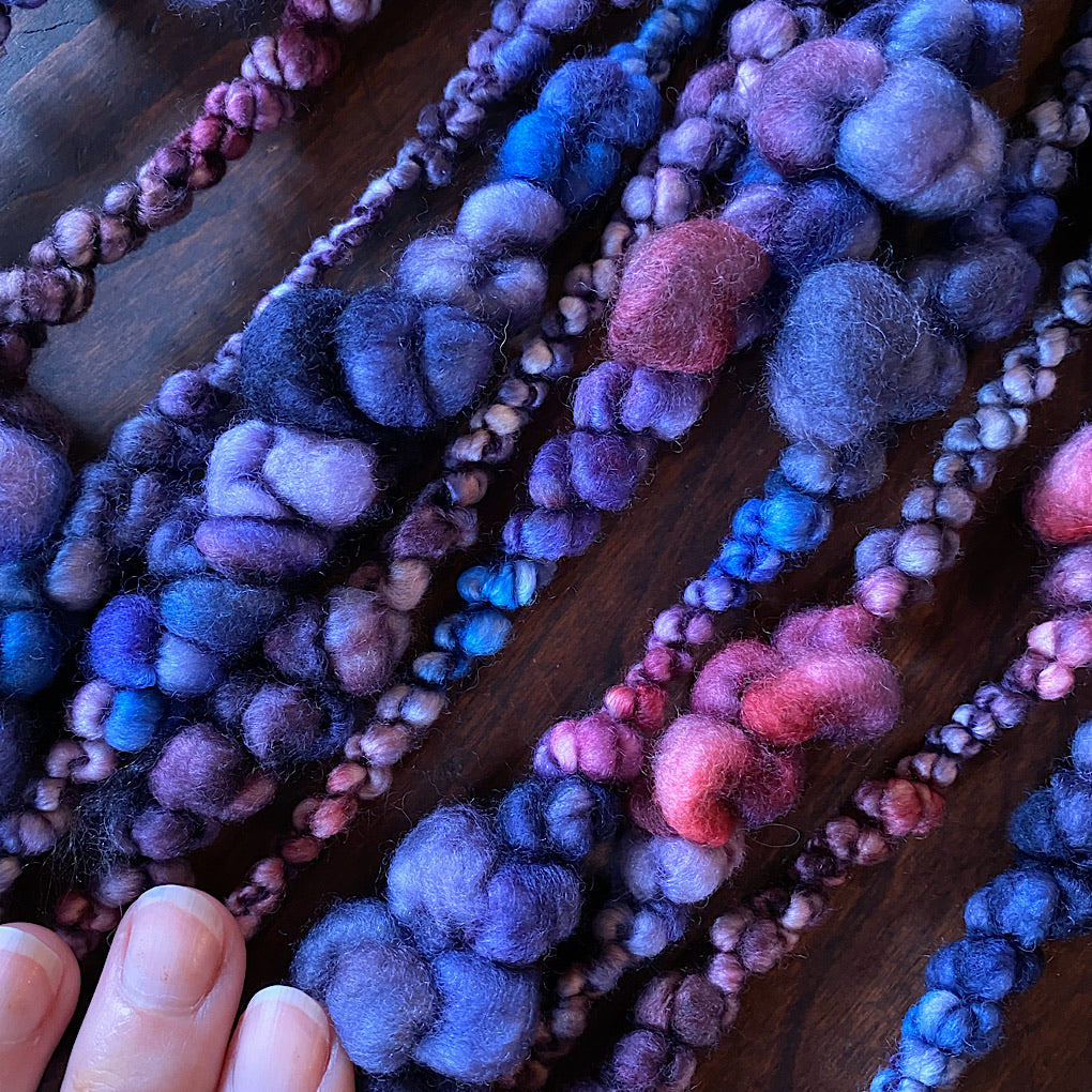 Midnight blues Jumbo boucle Art yarn