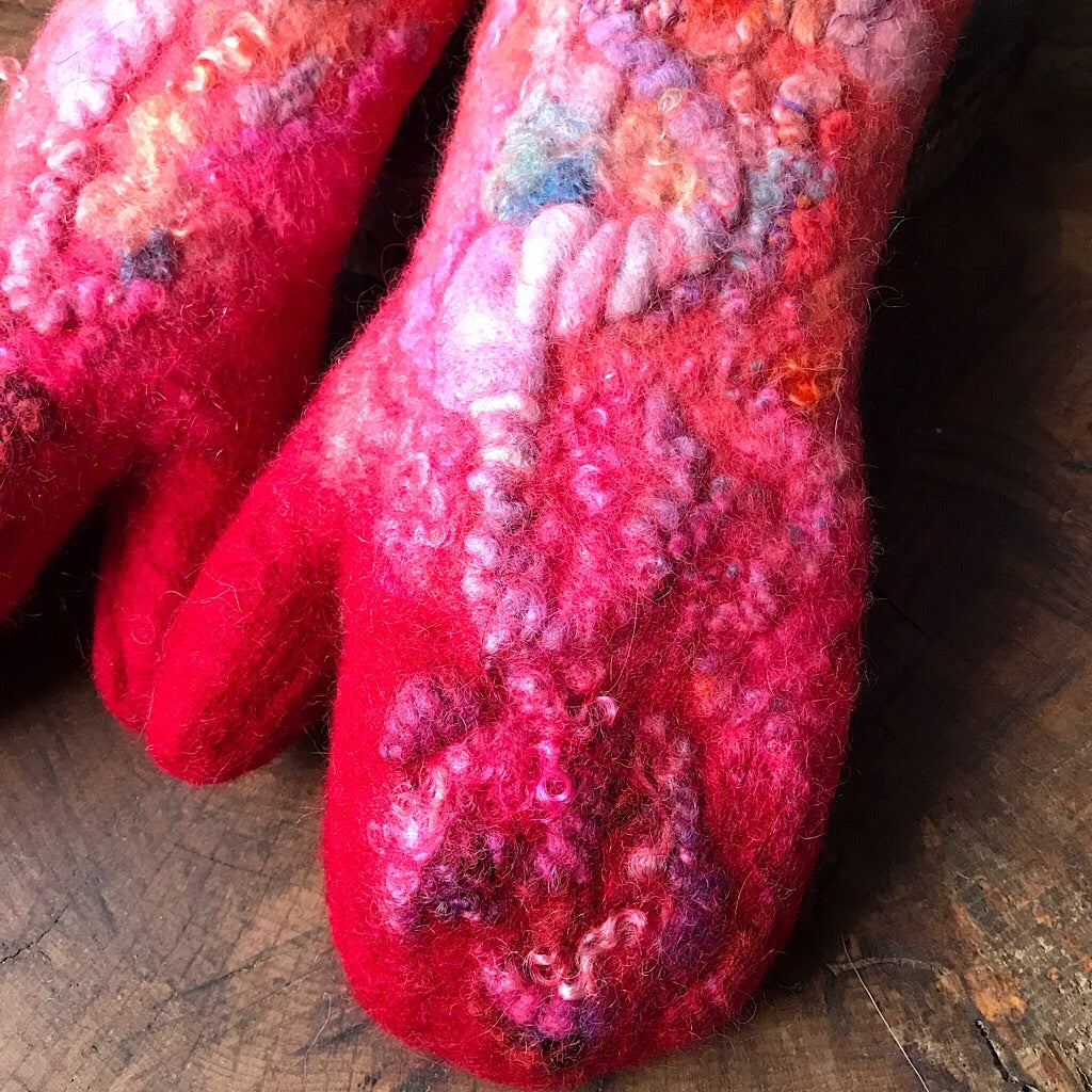 Felted mittens