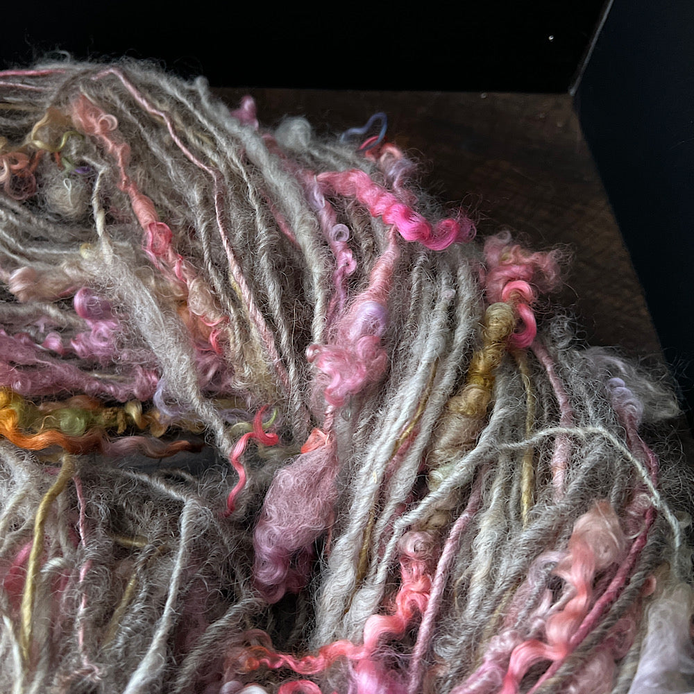 Rainy day bouquet- core spun art yarn