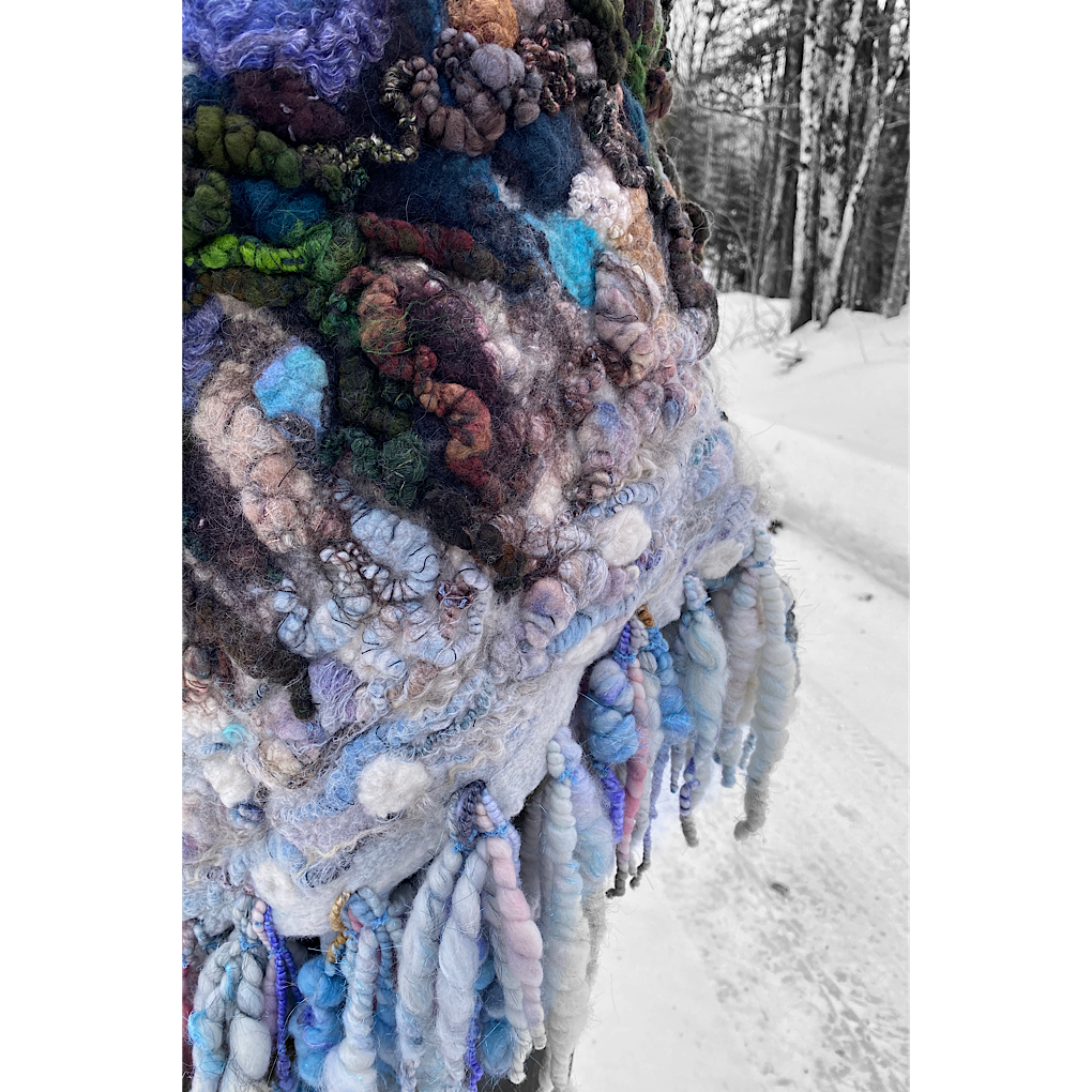 Midnight Snow walk - Felted Shawl
