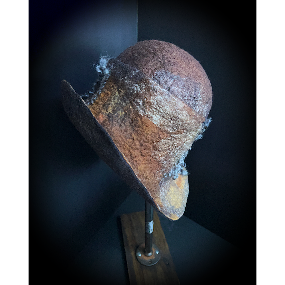 Felted cloche hat- 24.5”