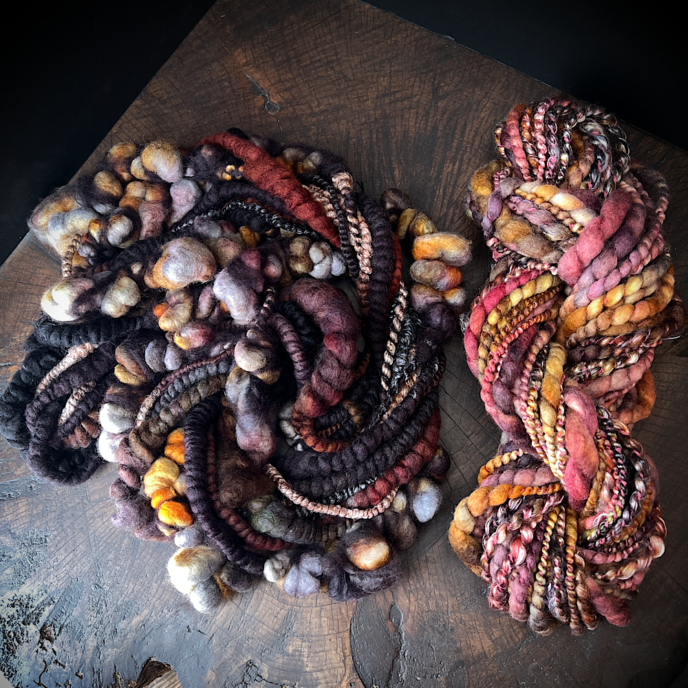 Art yarn set - Black Golden hour