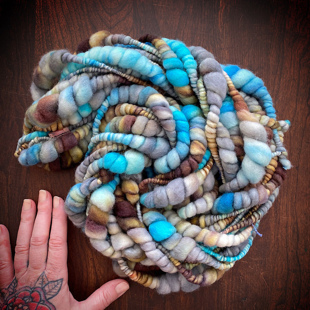 Sea pebbles Jumbo beehives Art yarn