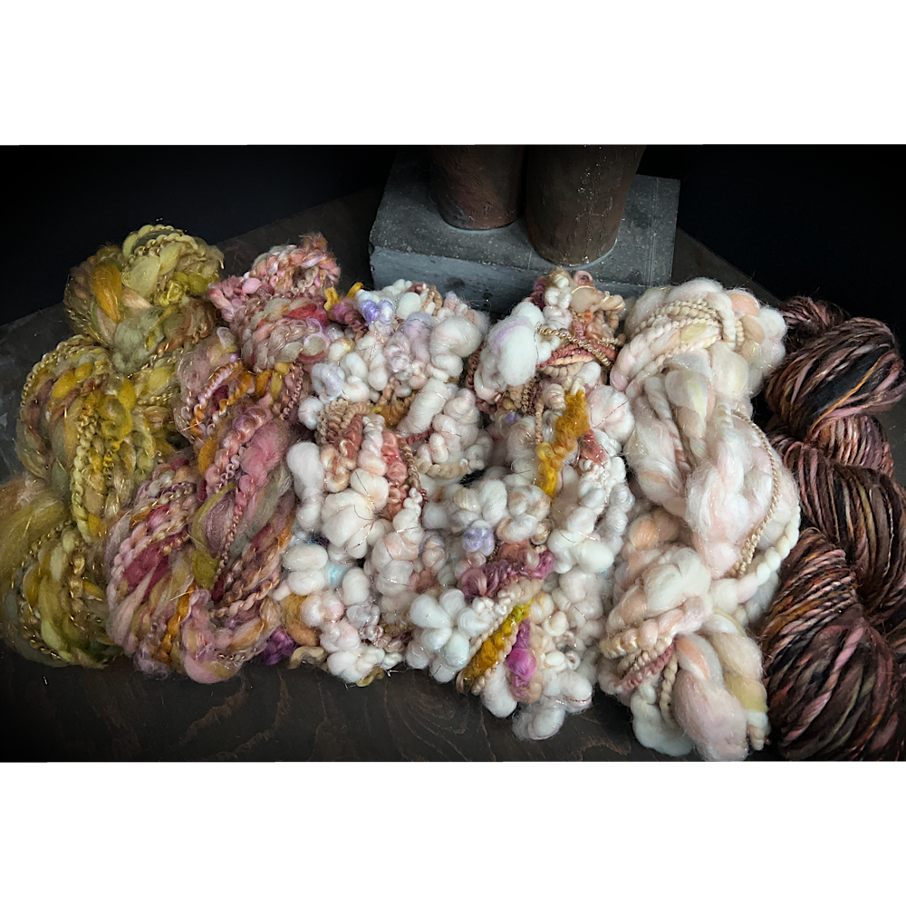 “Golden Rose” Scarf weaving art yarn assortment