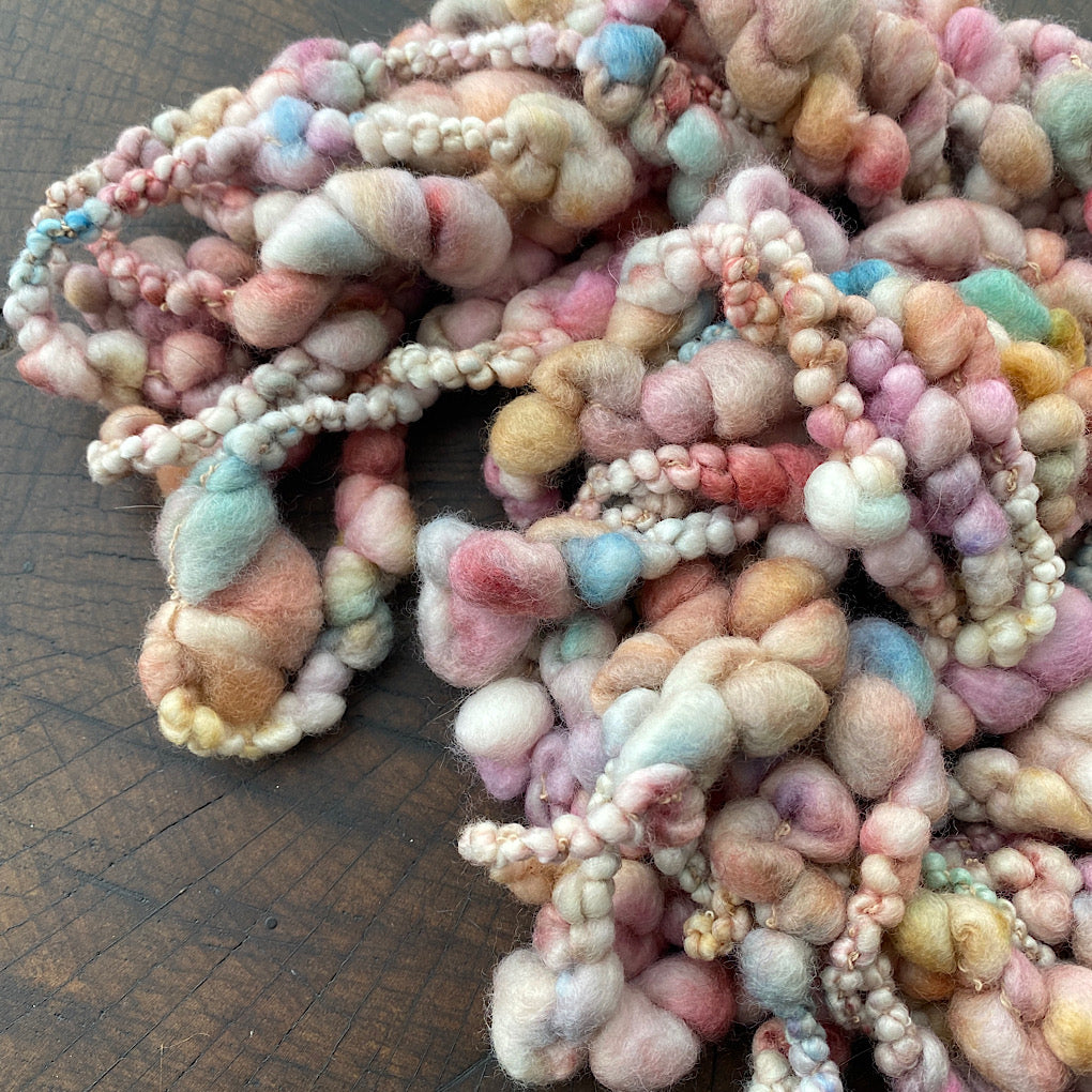 Vintage pastel Jumbo boucle Art yarn