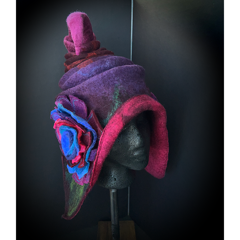 Fairy felted hood