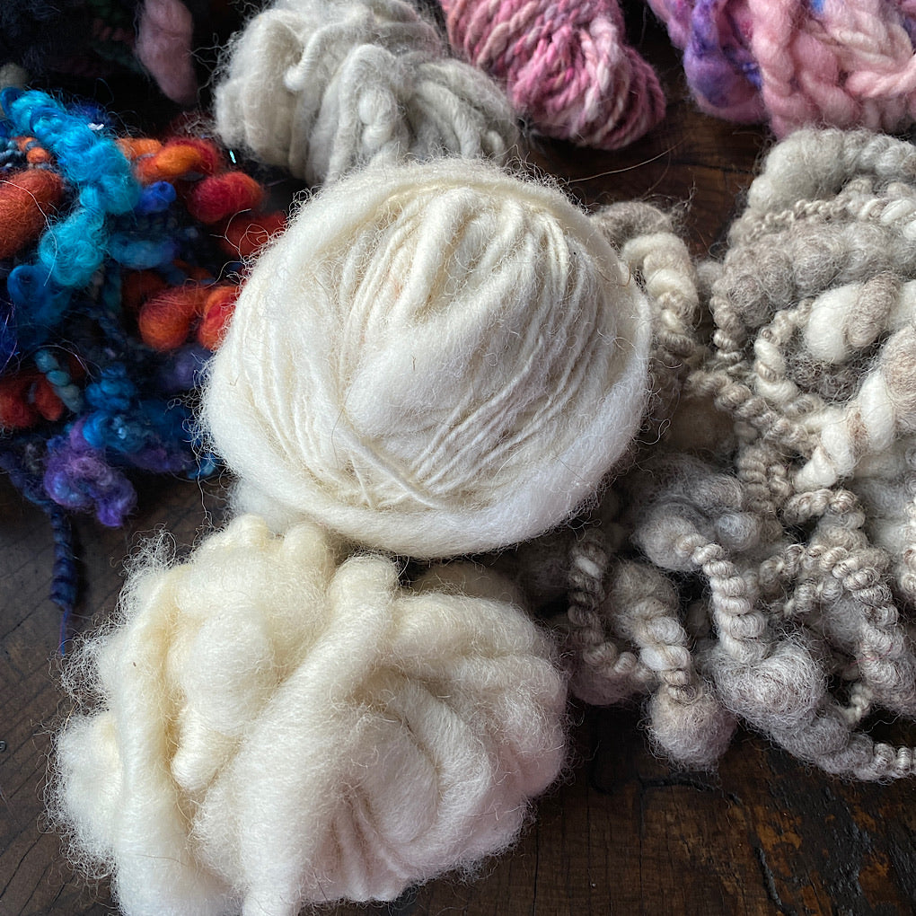 Art yarn leftovers mixed lot 500 grams