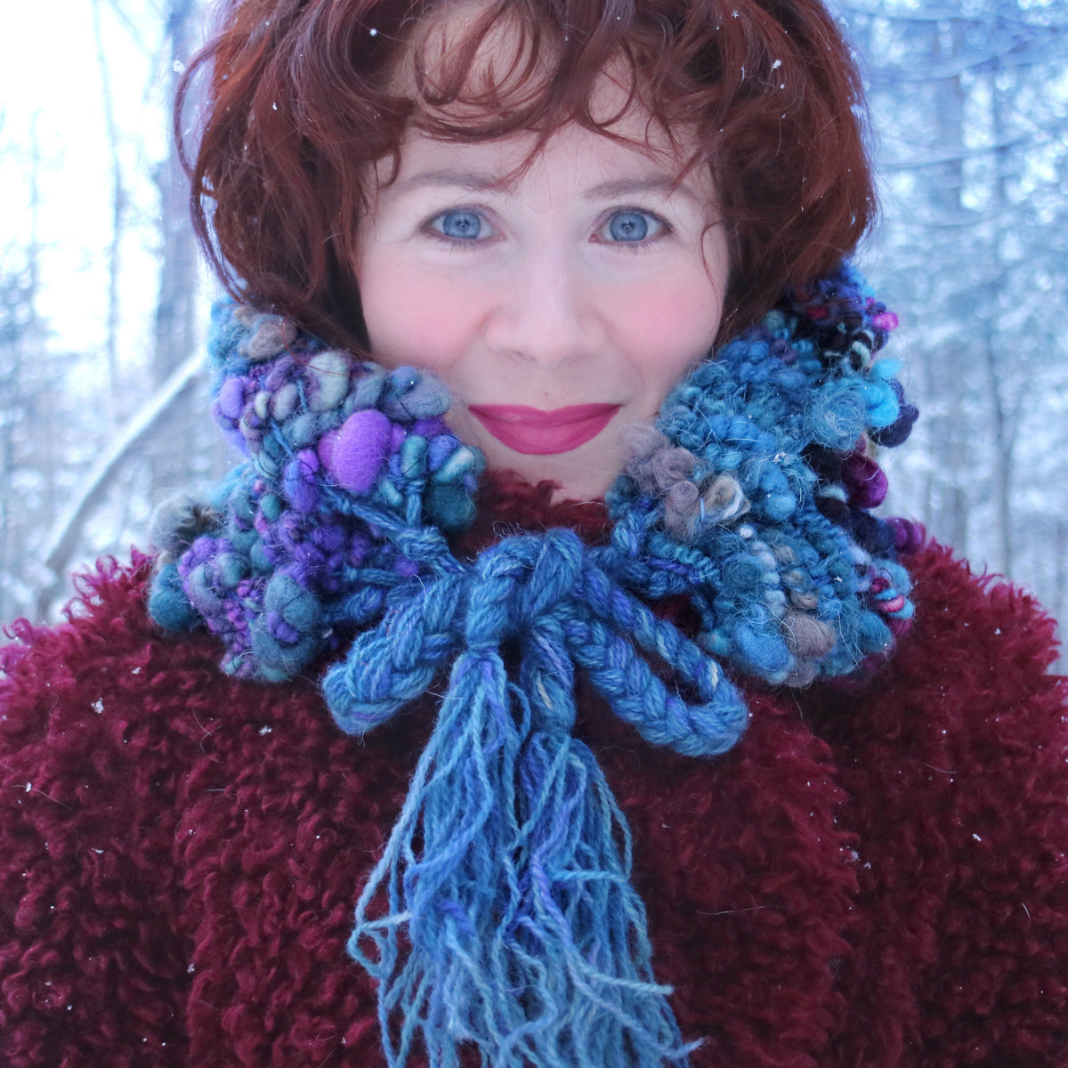 Blue cowl Col bleu - Mynoush
