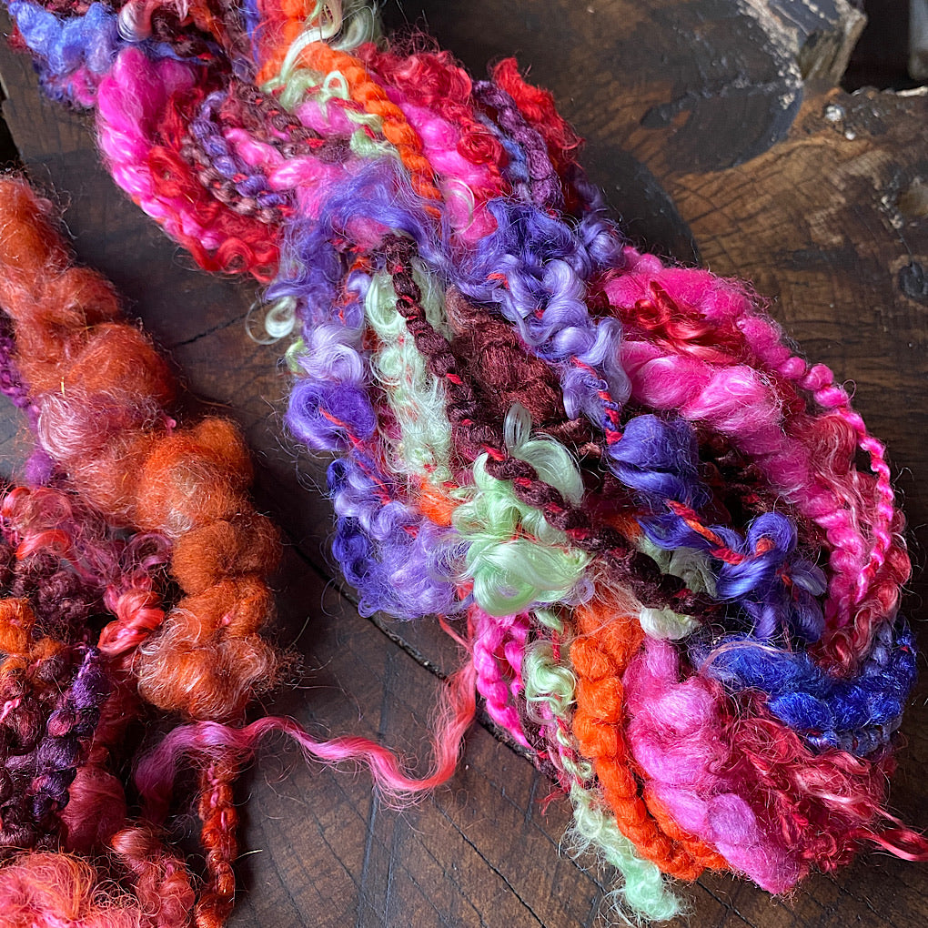 Fiery Rose art yarns lot