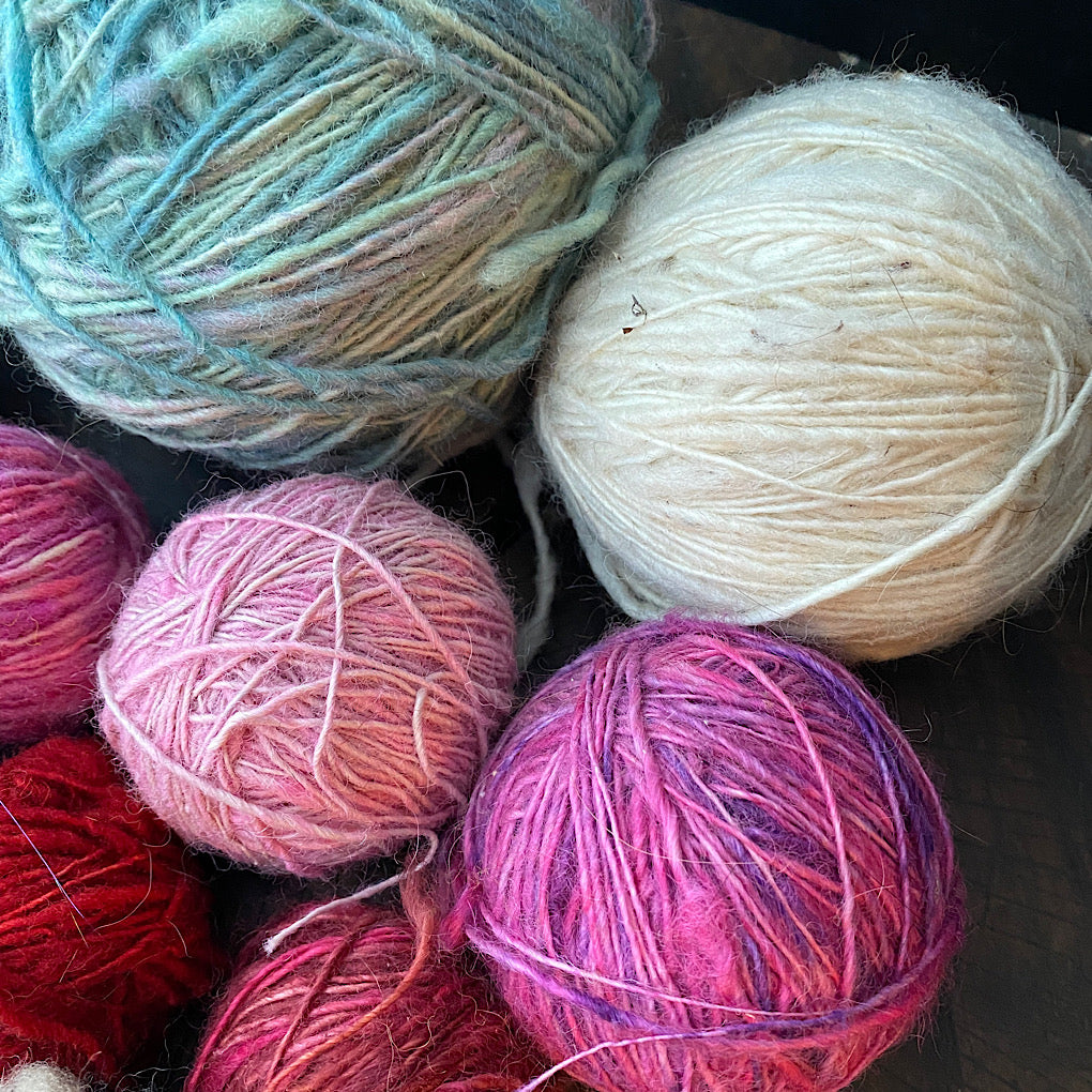 Large lot of lace hand spun 1.5 pound