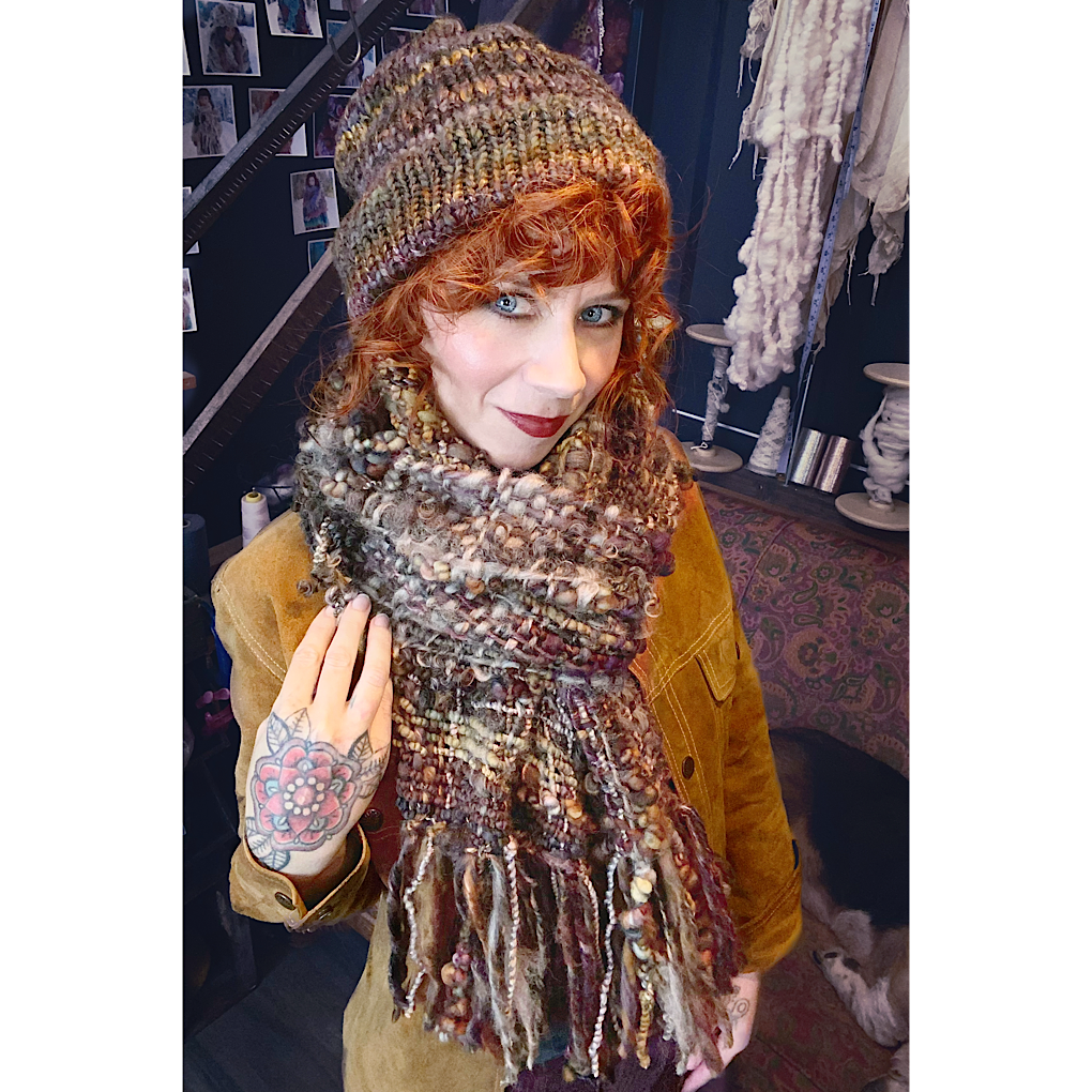 Scarf - Birch wood - merino silk tencel